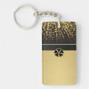 Klassisches elegantes irisches Kleeblatt, falsche  Schlüsselanhänger