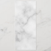 Klassisches elegantes Menü aus weißem Marmor Menükarte (Rückseite)