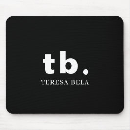 Klassisches Elegantes Minimales Monogramm in Schwa Mousepad