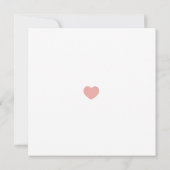 Klassisches Elegantes Minimalistisches Erröten Sav Einladung (Rückseite)