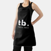 Klassisches Elegantes Minimalistisches Schwarz-Wei Schürze (InSitu)