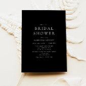 Klassisches elegantes Minimalistisches Schwarzes B Einladung