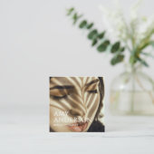 Klassisches Elegantes Modernes Luxus Gold Foil Fot Quadratische Visitenkarte (Stehend Vorderseite)