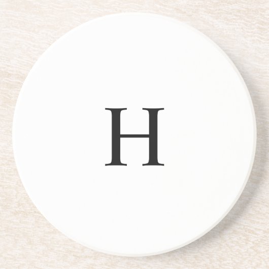 Klassisches Elegantes Monogramm Getränkeuntersetzer (Vorne)