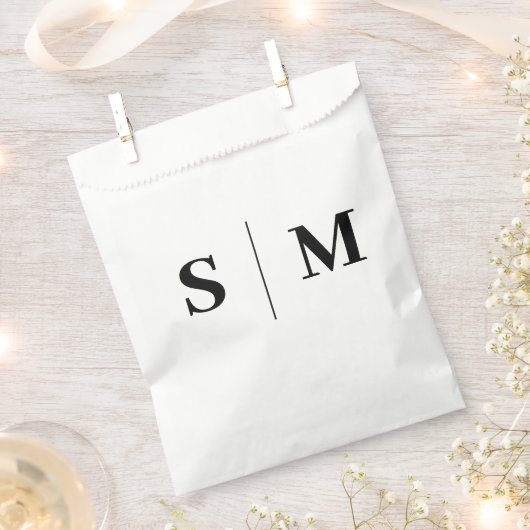 Klassisches Elegantes Monogramm Hochzeit Geschenktütchen (Ausgeschnitten)