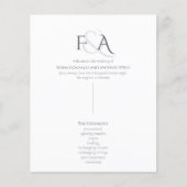 Klassisches Elegantes neutrales Monogramm-Hochzeit (Vorderseite)