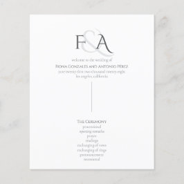 Klassisches Elegantes neutrales Monogramm-Hochzeit