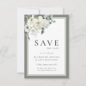 Klassisches Elegantes Olivenhain Save The Date (Vorderseite)