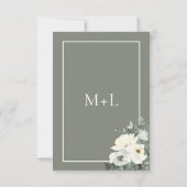 Klassisches Elegantes Olivenhain Save The Date (Rückseite)