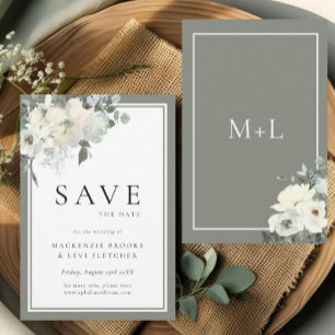 Klassisches Elegantes Olivenhain Save The Date