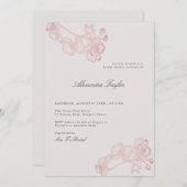 Klassisches Elegantes Orchid Brautparty Einladung (Vorne/Hinten)