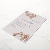 Klassisches Elegantes Orchid Brautparty Folieneinladung (Gedreht)