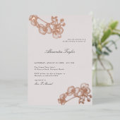 Klassisches Elegantes Orchid Brautparty Folieneinladung (Stehend vorne)