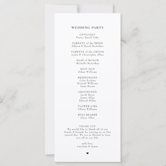 Klassisches, elegantes Programm für die Zurück-Hoc (Rückseite)