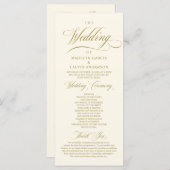 Klassisches elegantes Programm für Hochzeitsfalten (Vorne/Hinten)