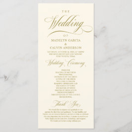 Klassisches elegantes Programm für Hochzeitsfalten