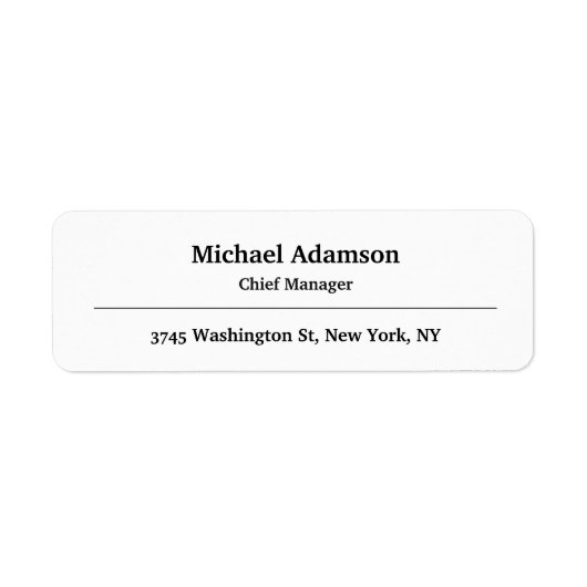 Klassisches Elegantes Schlicht Einfaches Minimalis (Vorne)