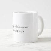 Klassisches Elegantes Schlicht Einfaches Minimalis Jumbo-Tasse (Vorderseite Rechts)