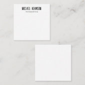 Klassisches Elegantes Schlicht Einfaches Minimalis Mitteilungskarte (Vorne/Hinten)