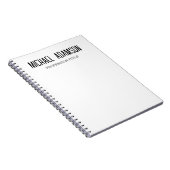 Klassisches Elegantes Schlicht Einfaches Minimalis Notizblock (Rechte Seite)