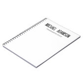 Klassisches Elegantes Schlicht Einfaches Minimalis Notizblock (Linke Seite)