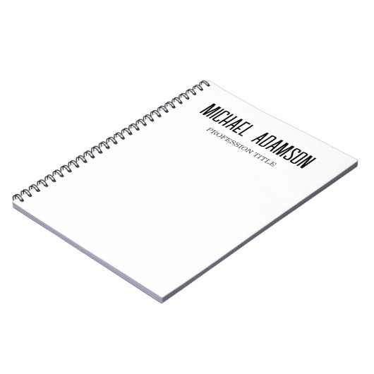 Klassisches Elegantes Schlicht Einfaches Minimalis Notizblock (Linke Seite)