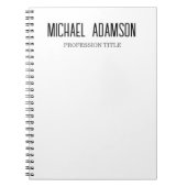 Klassisches Elegantes Schlicht Einfaches Minimalis Notizblock (Vorderseite)