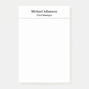 Klassisches Elegantes Schlicht Einfaches Minimalis Post-it Klebezettel
