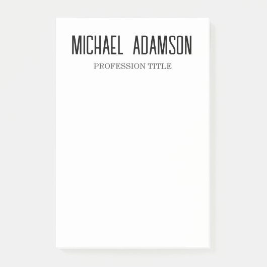 Klassisches Elegantes Schlicht Einfaches Minimalis Post-it Klebezettel (Vorderseite)