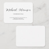 Klassisches Elegantes Schlicht Einfaches Minimalis Visitenkarte (Vorne/Hinten)