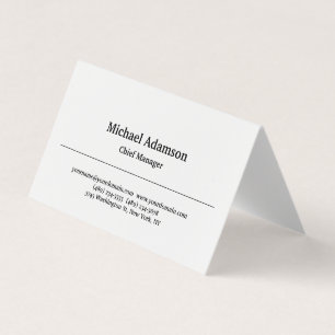 Klassisches Elegantes Schlicht Einfaches Minimalis Visitenkarten