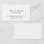 Klassisches Elegantes Schlicht einfaches Weiß Visitenkarte (Vorne/Hinten)