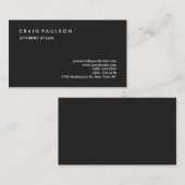 Klassisches Elegantes Schlichtes Beruflich Grau Visitenkarte (Vorne/Hinten)