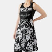 Klassisches elegantes Schwarz-Weiß-Design Schürze (InSitu)