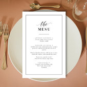 Klassisches elegantes Schwarz-Weiß-Menü