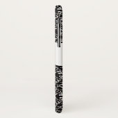 Klassisches Elegantes Schwarz-weißes Damaske Extra Case-Mate iPhone Hülle (Hinten/Links)