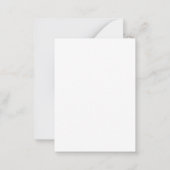 Klassisches elegantes Schwarzes Monogramm Personal Mitteilungskarte (Rückseite)