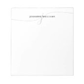 Klassisches elegantes Script Black Gray Modern Mon Notizblock (Vorderseite)