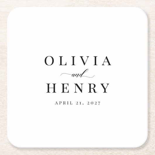 Klassisches, elegantes Script-Hochzeit-Probe-Dinne Rechteckiger Pappuntersetzer (Vorderseite)