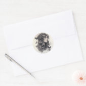 Klassisches, elegantes Script-Hochzeit-Probe-Dinne Runder Aufkleber (Umschlag)