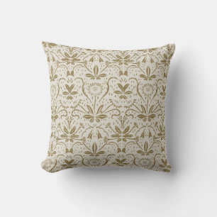 Klassisches elegantes Vintages Beige-Blumenmuster Kissen