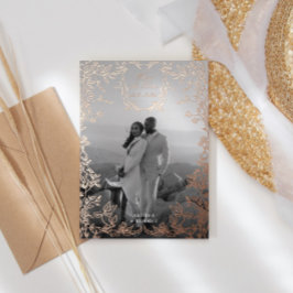 Klassisches Elegantes Wappen Save the Date Rose Go Folieneinladung