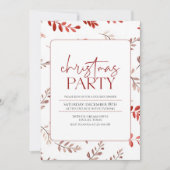 Klassisches elegantes Weihnachtsfest-Party Einladung (Vorderseite)