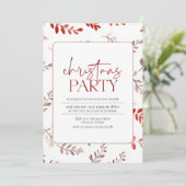 Klassisches elegantes Weihnachtsfest-Party Einladung (Stehend Vorderseite)