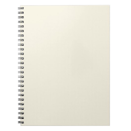 Klassisches Elfenbein Einfarbig Minimalistisch Notizblock (Vorderseite)