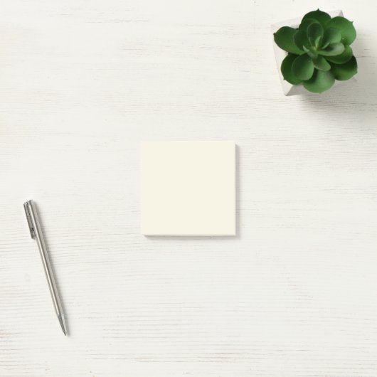 Klassisches Elfenbein Einfarbig Minimalistisch Post-it Klebezettel (Büro)