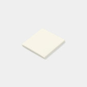 Klassisches Elfenbein Einfarbig Minimalistisch Post-it Klebezettel (angewinkelt)