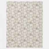 Klassisches Elfenbein Hellbraun Boho-Decken-Design Fleecedecke (Vorderseite)