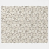 Klassisches Elfenbein Hellbraun Boho-Decken-Design Fleecedecke (Vorderseite (Horizontal))