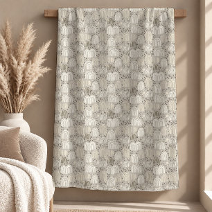 Klassisches Elfenbein Hellbraun Boho-Decken-Design Fleecedecke